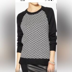 MICHAEL Michael KORS Black / White Women’s Long Sleeve Sweater Size Large